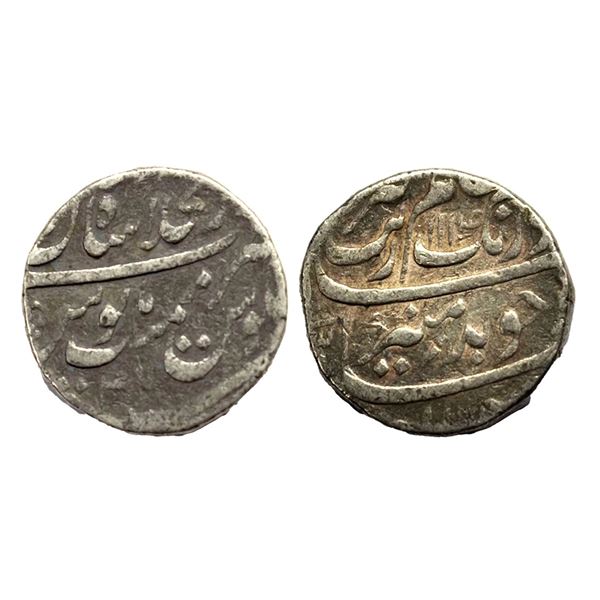 Aurangzeb (1658-1707 AD), silver rupee, Dar ul-Khilafat Shahjahanabad mint, AH 1114/RY 4x KM 300.81,