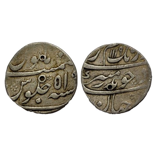 Aurangzeb (1658-1707 AD), silver rupee,RY 51 ,11.60g.