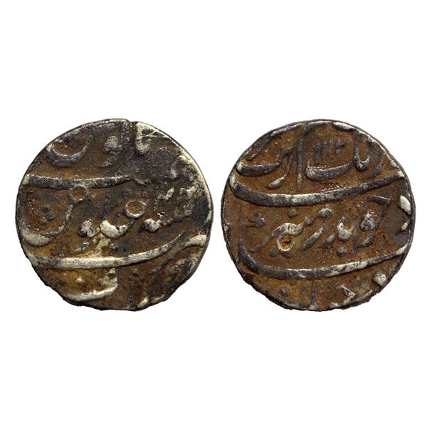 Mughal, Aurangzeb (1658-1707 AD), silver rupee, surat mint AH 1112/ RY 44 ,  11.51g,