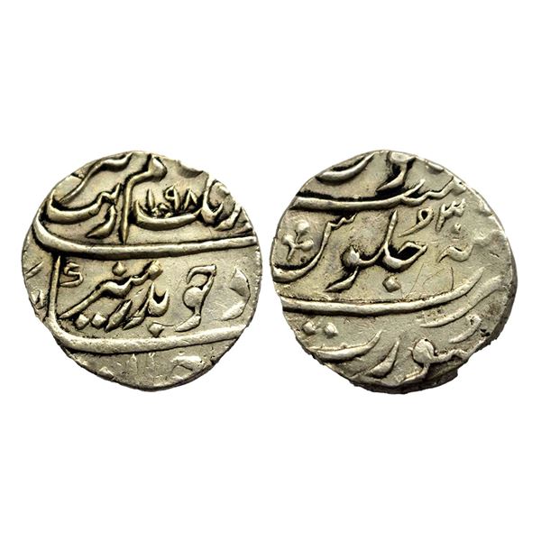 Aurangzeb (1658-1707 AD), silver rupee, surat mint AH 1098/ RY 30,  11.48g,