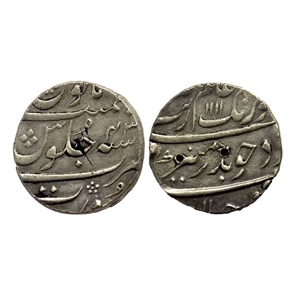 Aurangzeb (1658-1707 AD), silver rupee, surat mint, AH 1111/RY 43, 11.53g.