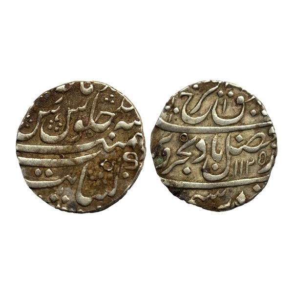 Farrukhsiyar (1713-1719 AD), silver rupee, Khambayat mint, AH 1125/RY AHAD, KM 377.41, 11.55g.