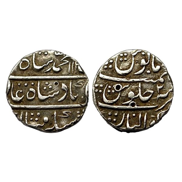 Mughal, Muhammad Shah (AH 1131–1161, 1719–1748 AD), Silver Rupee, Gwalior Mint AH