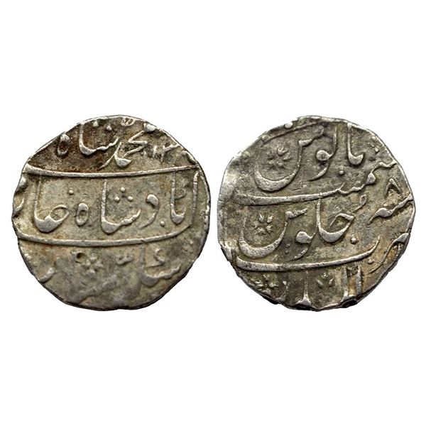 Mughal, Muhammad Shah (AH 1131–1161, 1719–1748 AD), Silver Rupee, Gwalior Mint AH