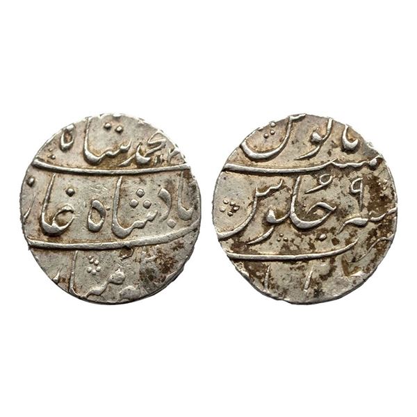 Mughal, Muhammad Shah (AH 1131–1161, 1719–1748 AD), Silver Rupee, Gwalior Mint AH