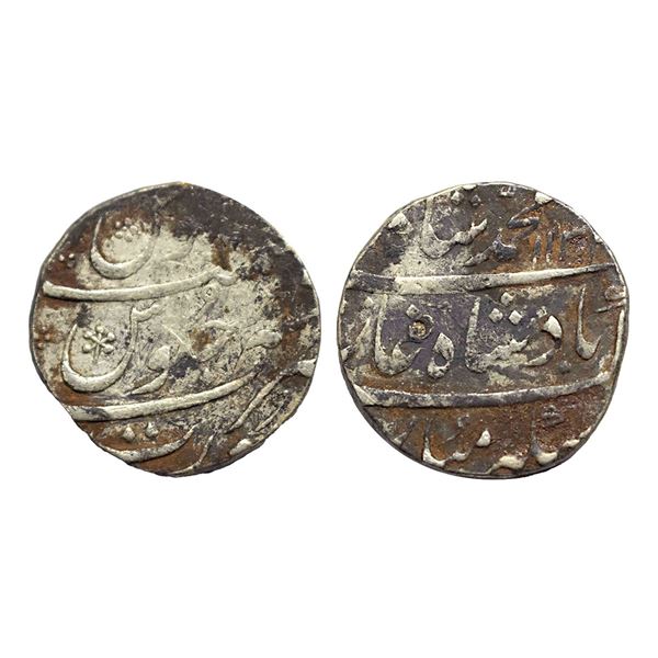 Muhammad Shah (1719-1748 AD), silver rupee, 11.42g, Surat mint, AH 113x, KM 436.60.