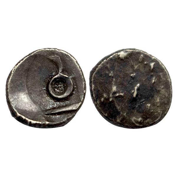 Manipur (c. 19 Century AD), Bell Metal Unit, Obverse: Crude Devanagari letter ‘Shri[x=#8217
