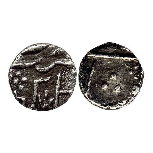Maratha Confederacy, INO Shah Alam II (AH 1174-1221, 1759-1806 AD), Silver 1/8 Rupee, Jafarabad urf