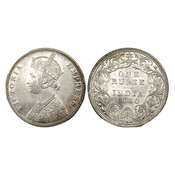 Victoria Empress, Silver Rupee, 1900, Bombay Mint.
