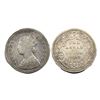 Image 1 : Victoria Empress, Silver Two Annas, 1882, Bombay Mint, B/1 dot.