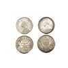 Image 1 : Victoria Empress,Silver Two Annas (2pcs),  1889, Calcutta Mint, George V, 1917, Calcutta Mint.