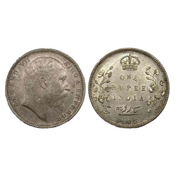 Edward VII, Silver Rupee, 1903, Bombay Mint.