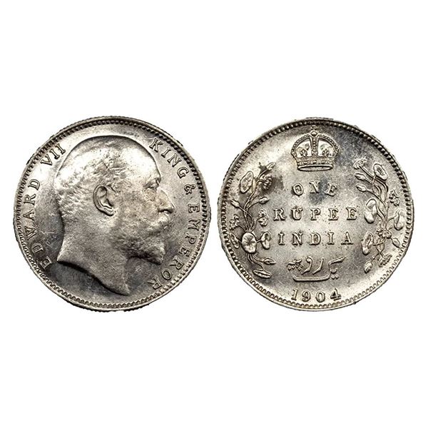 Edward VII, Silver Rupee, 1904, Bombay Mint.