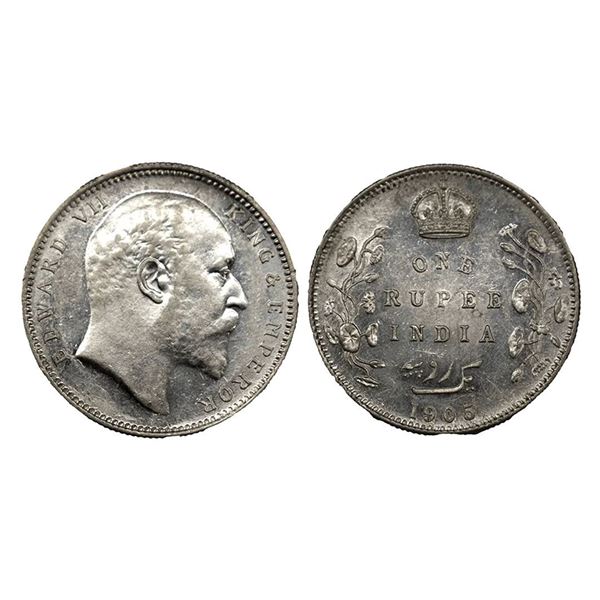 Edward VII, Silver Rupee, 1905, Bombay Mint.