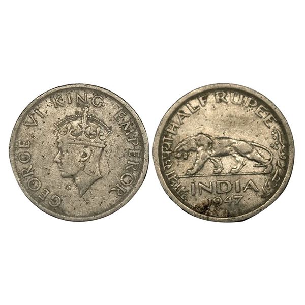 George VI, Copper Nickel Rupee, 10 'o' Clock, 1947.
