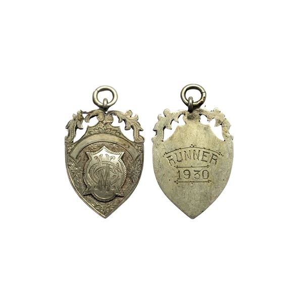 Silver AD 1930, Award Badge for Runner issued by Local Club, 17.60g.