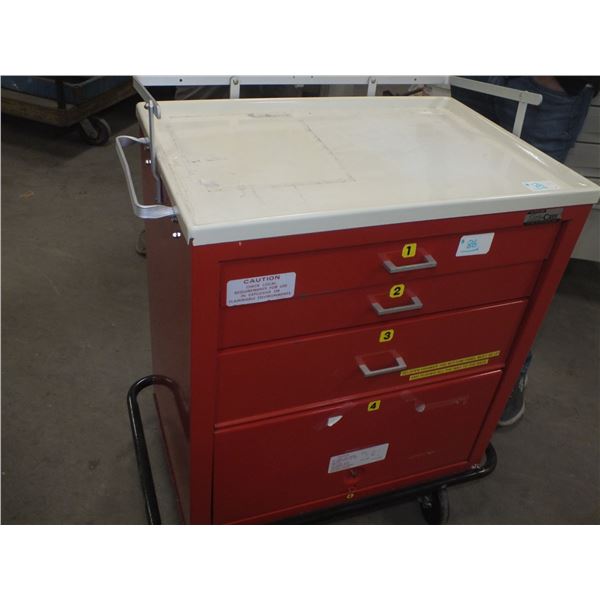 4 Drawer Metal Storage Cabinet On Wheels