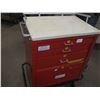 Image 1 : 4 Drawer Metal Storage Cabinet On Wheels
