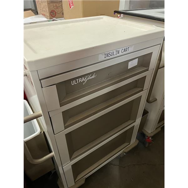 4 Drawer Medical Storage Cart On Wheels