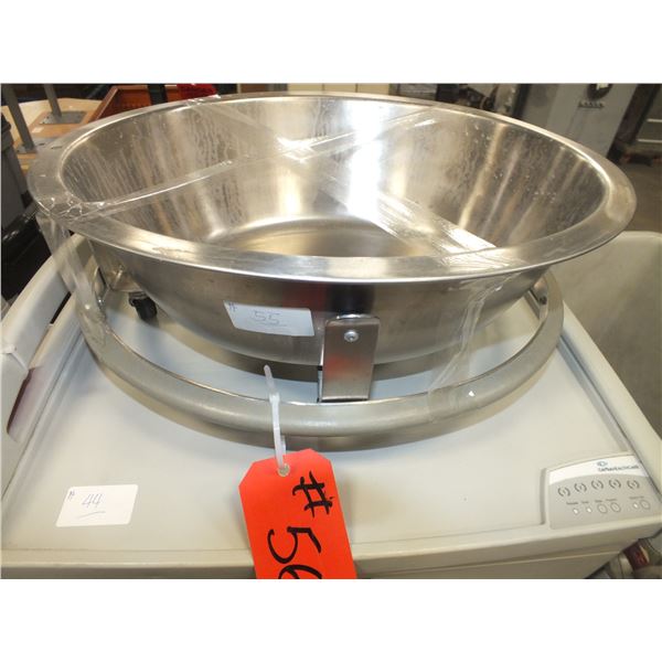 Small Stainless Steel Bowl on Wheels