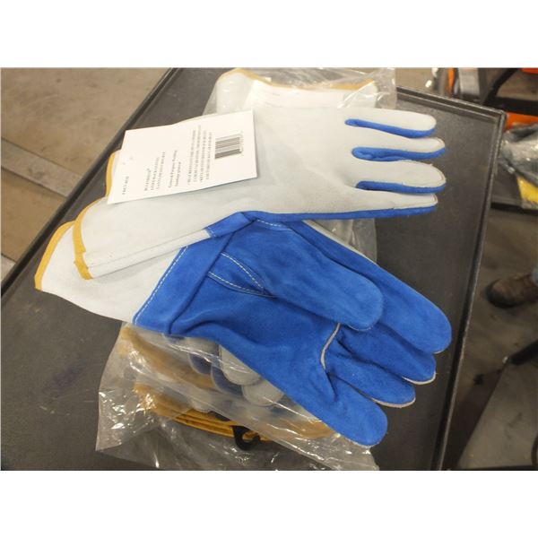 5 Pairs Of Blue Shield Welding Gloves