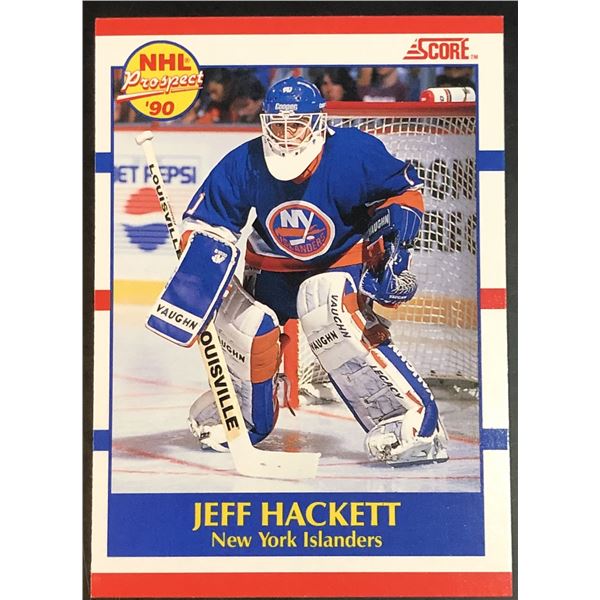1990-91 SCORE JEFF HACKETT ROOKIE CARD