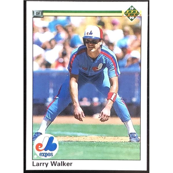 1990 UPPER DECK LARRY WALKER (HOF) ROOKIE CARD