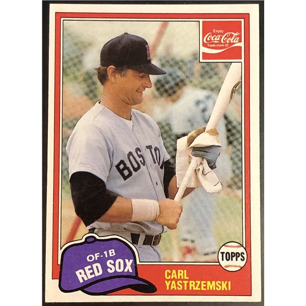 1981 TOPPS COCA COLA CARL YASTRZEMSKI (HOF)