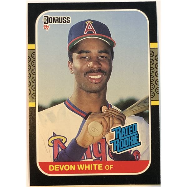 1987 DONRUSS DEVON WHITE ROOKIE CARD