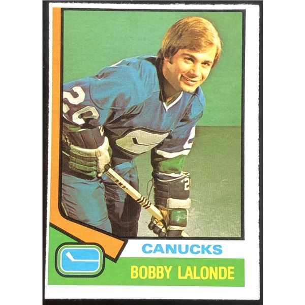 1974-75 O-PEE-CHEE BOBBY LALONDE ROOKIE CARD
