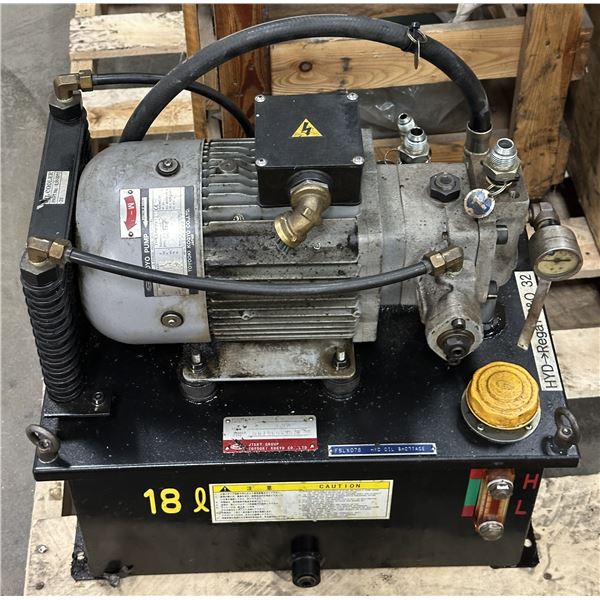 Toyooki Kogyo #5000017 Toyo Pump w/ GG15l6256.T Valve & FSLX076 Hydraulic Oil Storage Unit