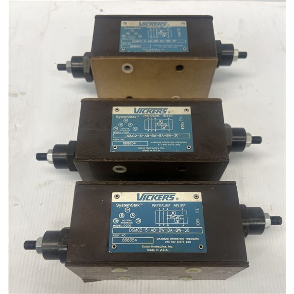 (3) Vickers #DGMC2-5-AB-BW-BA-BW-30 Pressure Relief Valves