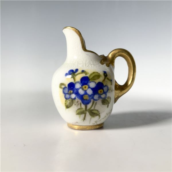 Royal Worcester Forget Me Nots Miniature Vase