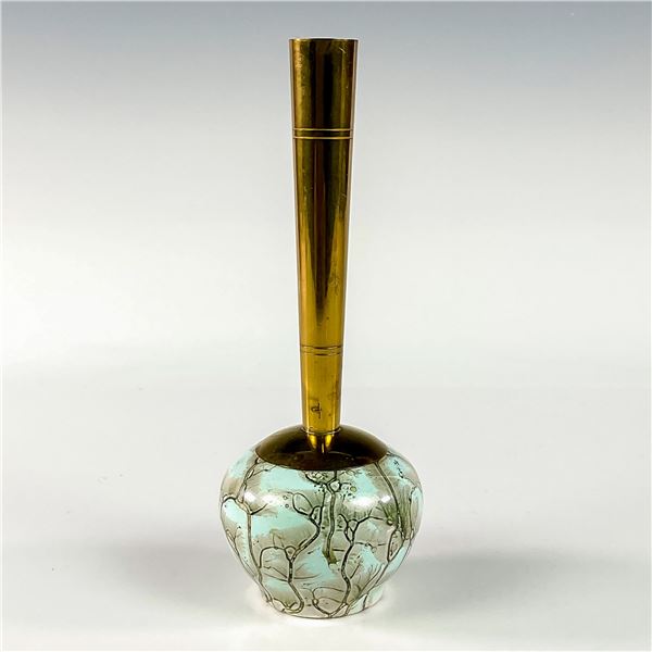 Delft Mid-Century Modern Lustre Glaze Bud Vase