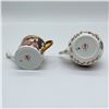 Image 3 : 2pc Royal Crown Derby Mini Teapot & Watering Can, Imari
