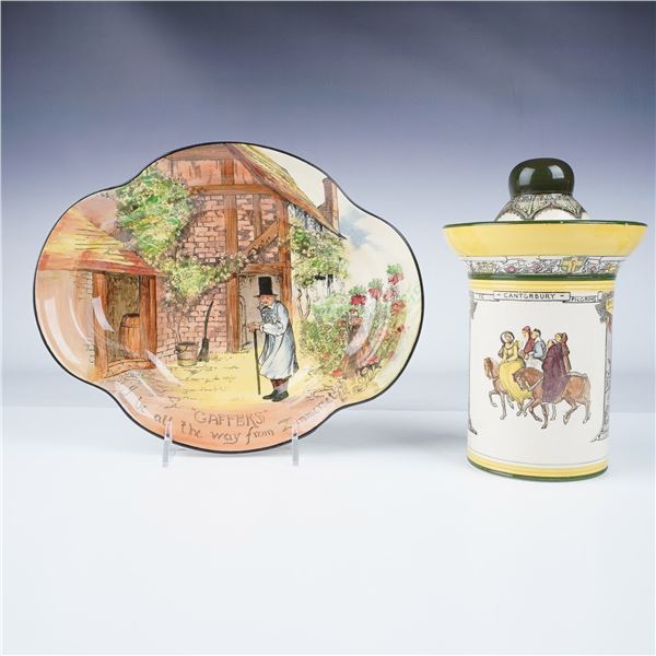 2pc Royal Doulton Canterbury Pilgrims and Gaffers Set