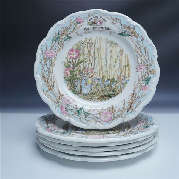 6pc Royal Doulton Brambly Hedge The Adventure Plate Set