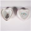 Image 3 : Elvira Porcelain Heart-Shaped Parakeets Trinket Box