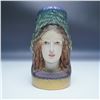 Image 1 : Two Faced Lady Porcelain Hat Pin Holder
