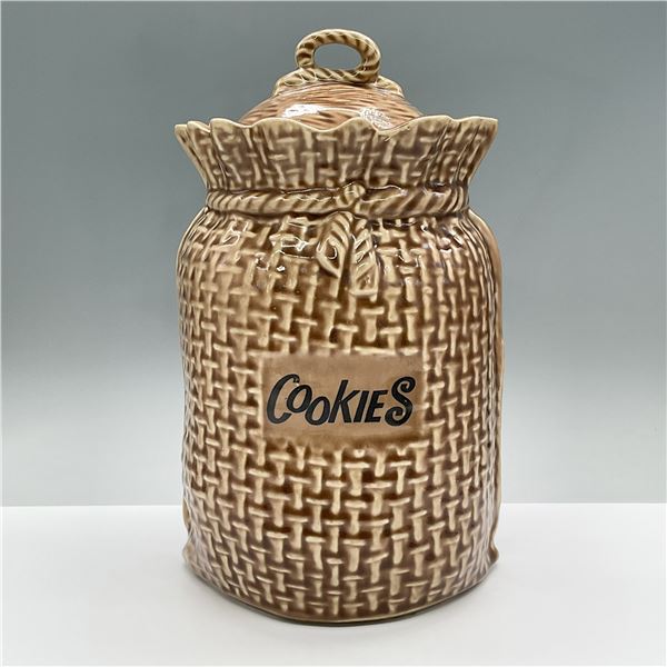 McCoy Cookie Jar with Lid, Burlap Bag