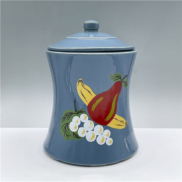 McCoy Cookie Jar with Lid, Concave Blue