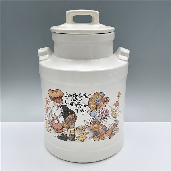 McCoy Cookie Jar with Lid, Great Happiness Milk Jar
