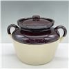 Image 1 : McCoy Cookie Jar with Lid, Large Two Tone Brown Bean Pot