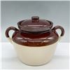 Image 1 : McCoy Cookie Jar with Lid, Two Tone Brown Bean Pot
