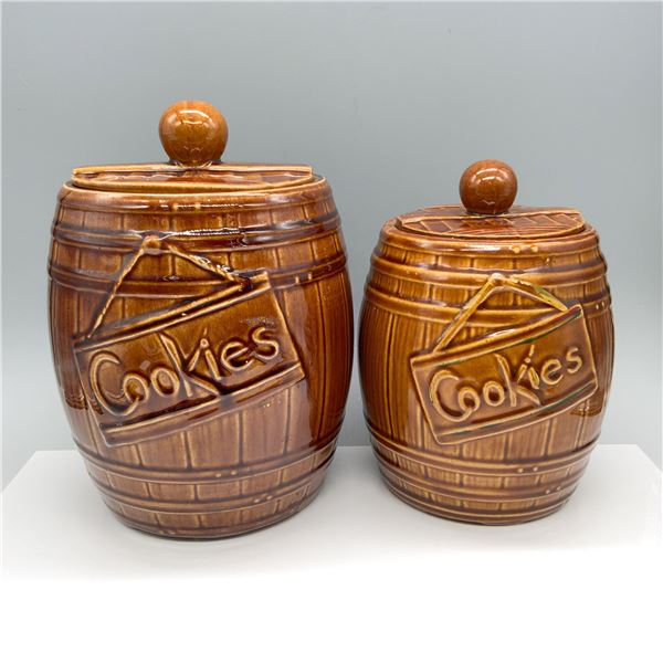 2pc Mccoy USA Collectable Pottery Whisky Cookie Jars