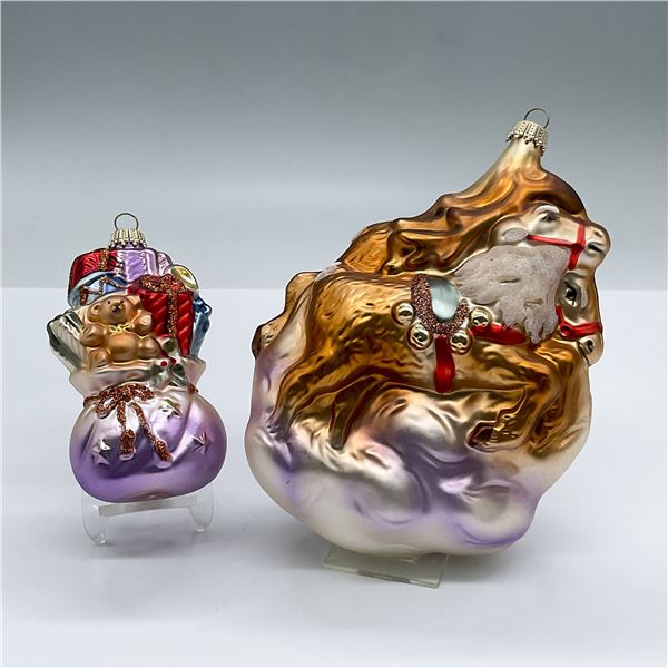2pc Lauscha Glass Creation Christmas Ornaments