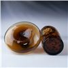 Image 5 : 2pc Blown Glass Vases, Brown-Toned Design