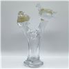 Image 1 : Art Glass Vase, Two Birds on Branch Motif