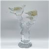 Image 2 : Art Glass Vase, Two Birds on Branch Motif