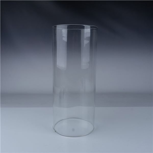 Hand-Blown Clear Glass Cylinder